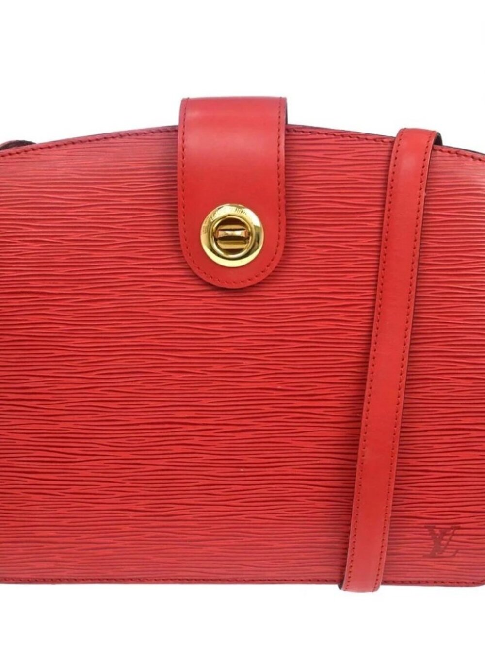 LOUIS VUITTON RED EPI CAPUCHIN SHOULDER BAG